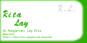 rita lay business card